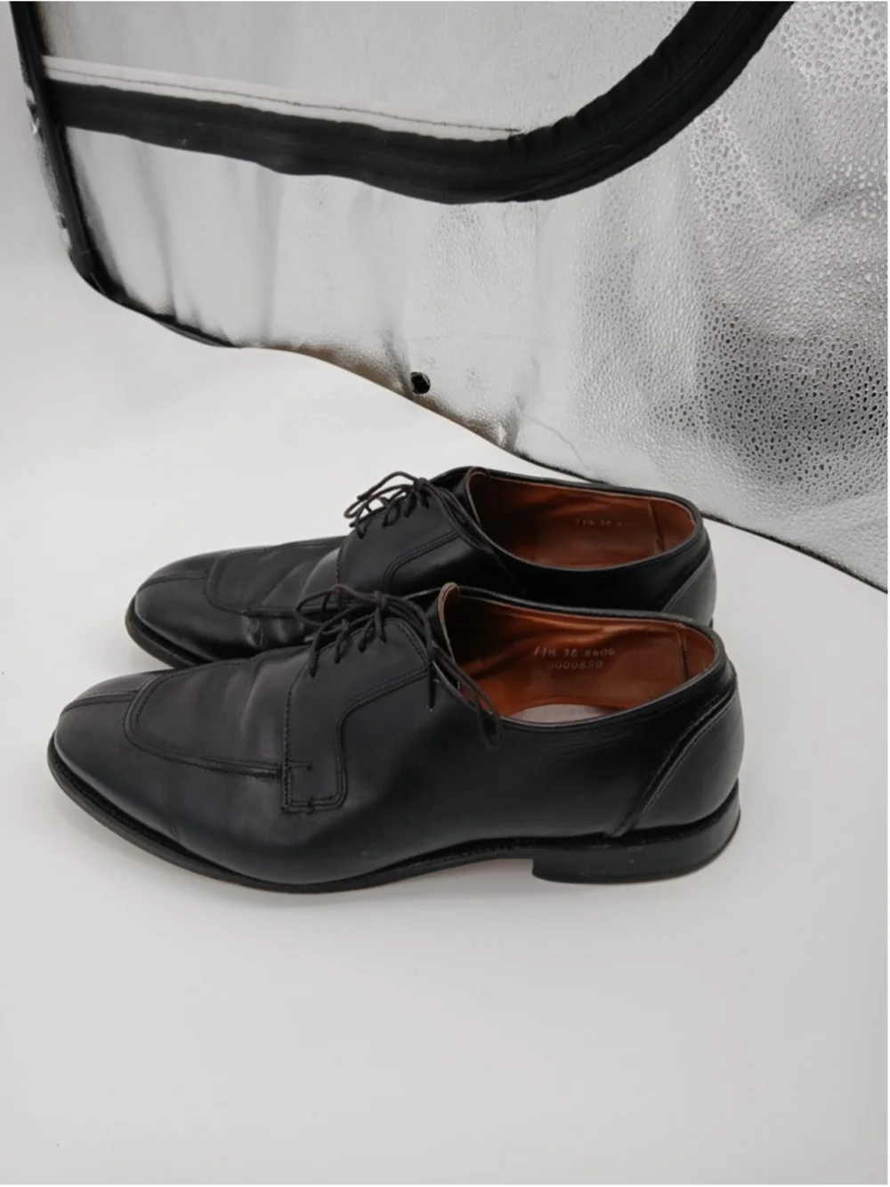 Allen Edmonds Hancock Men's Split Toe Dress Shoes Size 11.5 Leather Black